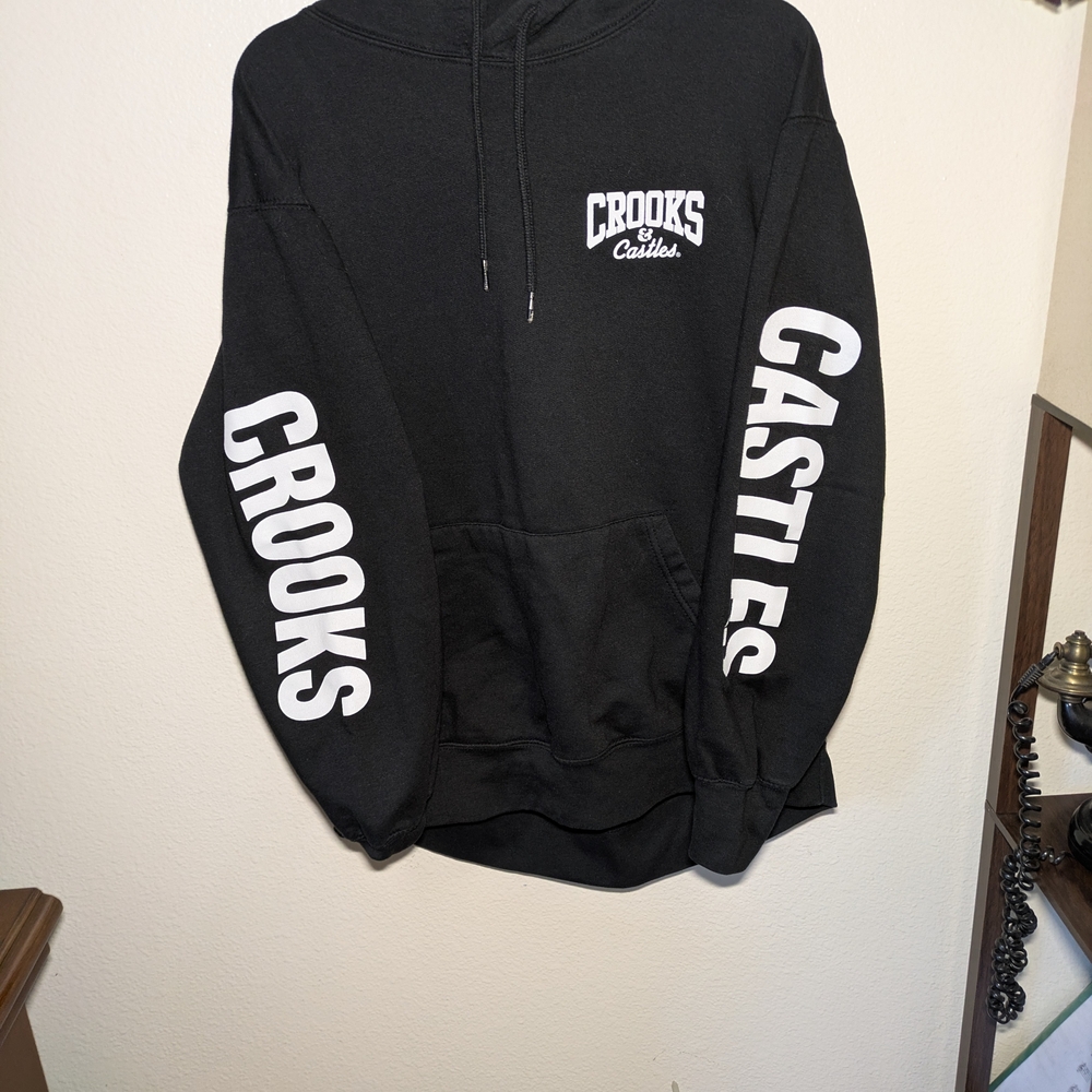 Crooks & Castles Black Pullover with White Accents